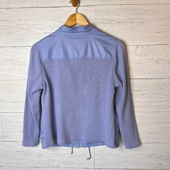 Chicos Zenergy Jacket Womens Size 0/Small Light Periwinkle Knit Mix Long Sleeve - Picture 11 of 15